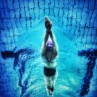 underwater photography of swimmer